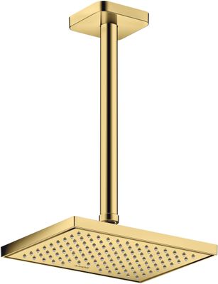 Hansgrohe Decken-Anschlussstück Axor DN 15 300 mm softsquare PGO, 91 mm, Farbe gold Bild 2