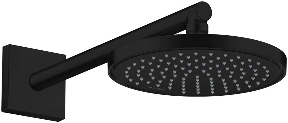 Hansgrohe Brausearm DN 15 eckig Axor matt, 390 mm, Farbe schwarz Bild 3