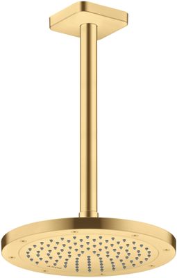 Hansgrohe Decken-Anschlussstück Axor DN 15 300 mm softsquare BGO, 91 mm, Farbe gold Bild 4