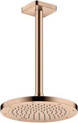 Hansgrohe Decken-Anschlussstück Axor DN 15 300 mm softsquare PRG, 91 mm, Farbe red gold Bild 4