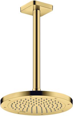 Hansgrohe Decken-Anschlussstück Axor DN 15 300 mm softsquare PGO, 91 mm, Farbe gold Bild 4