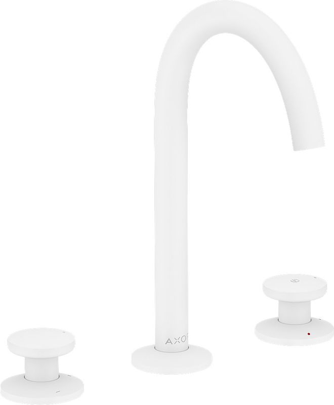 Hansgrohe 3-Loch Waschtischarmatur Select 170 Axor One mit Push-Open Ablaufgarnitur MW, Farbe weiß Bild 1