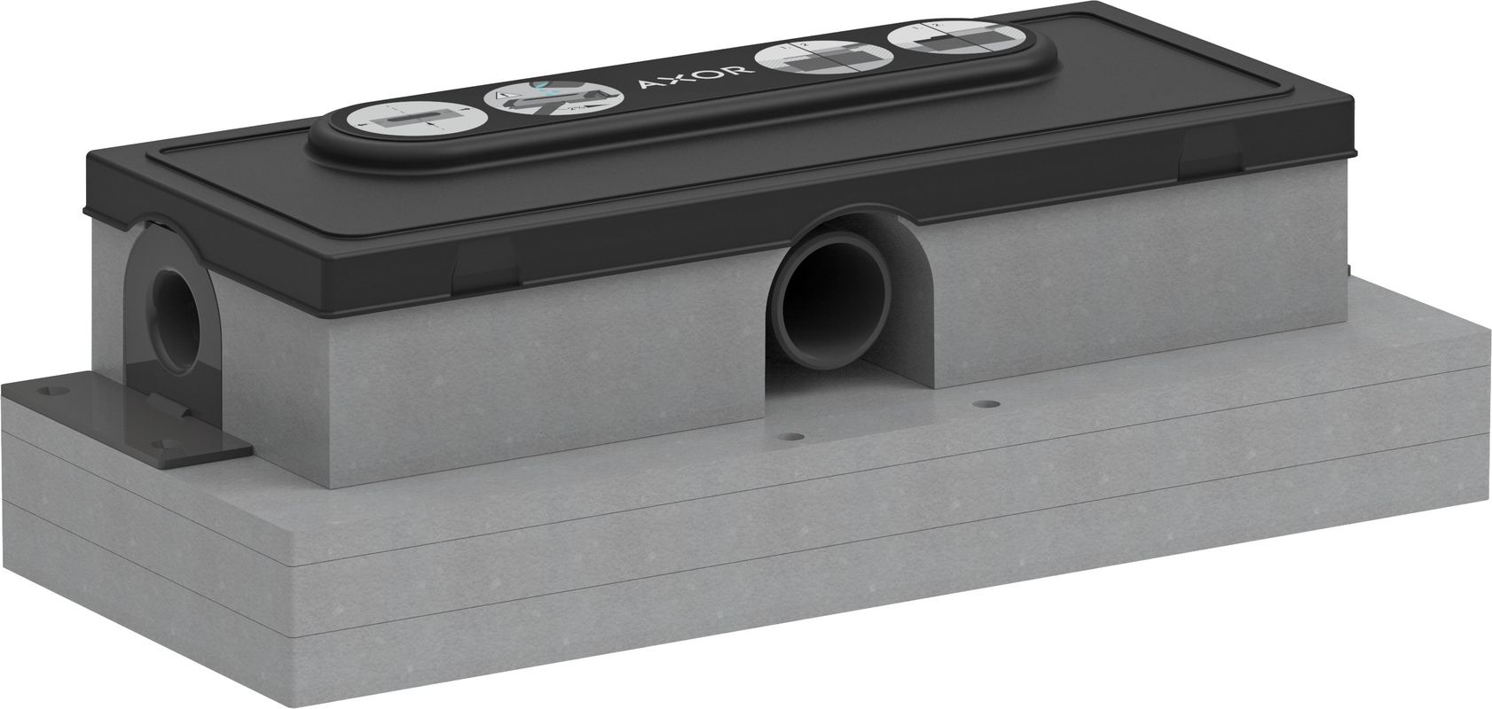 Hansgrohe GK Duschrinnen AXOR uBox universal Ablaufgehaeuse, für flache Installation, 70 x 343 x 139 mm Bild 1