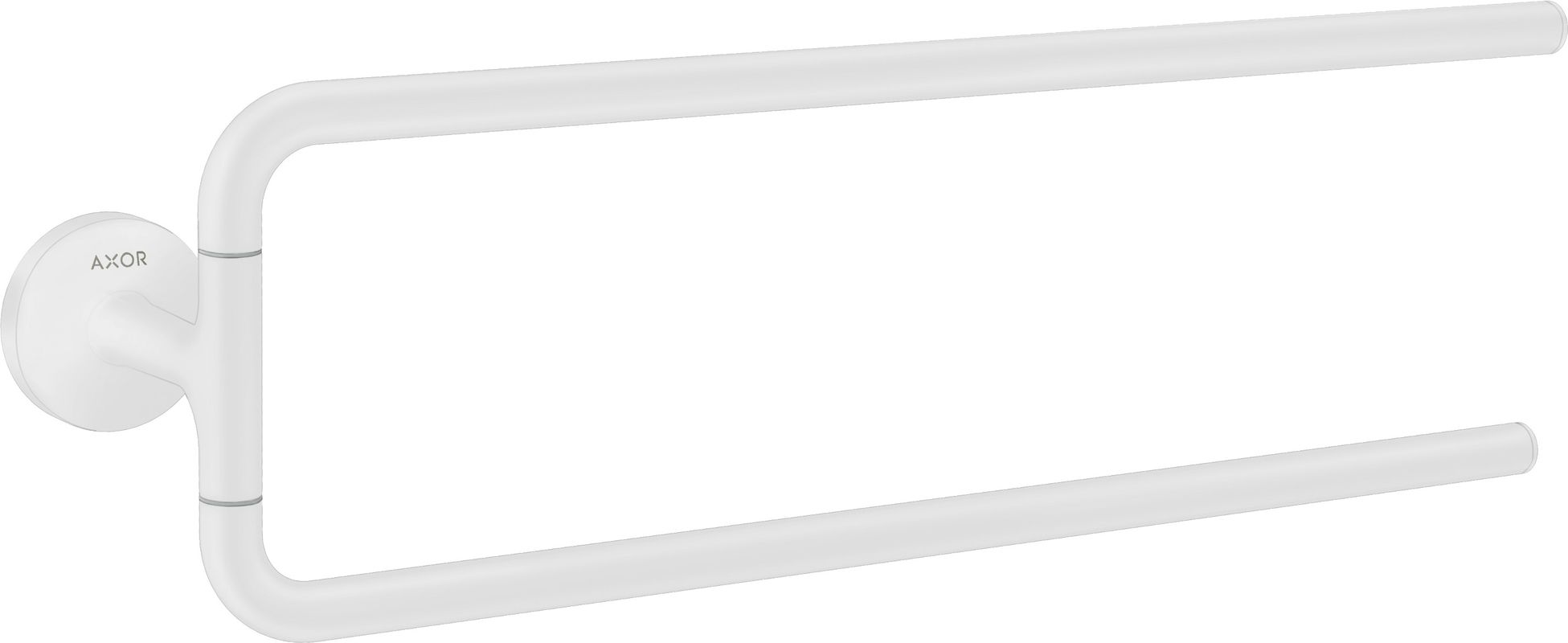 Hansgrohe Handtuchhalter zweiarmig Axor Universal Circular mattweiss, 138 x 490 x 490 mm, Farbe weiß Bild 1