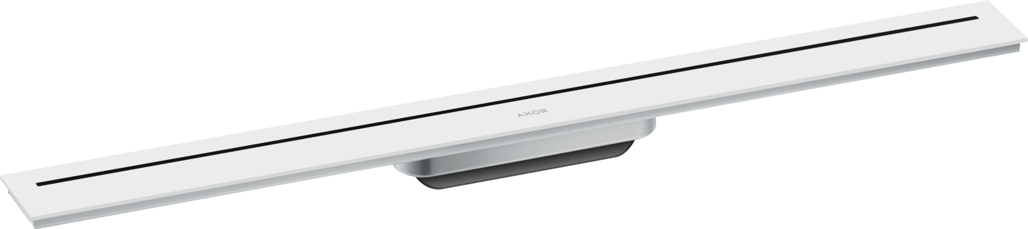 Hansgrohe Fertigset Duschrinne AXOR Drain 800 mm matt, 54 x 800 x 72 mm, Farbe weiß Bild 1