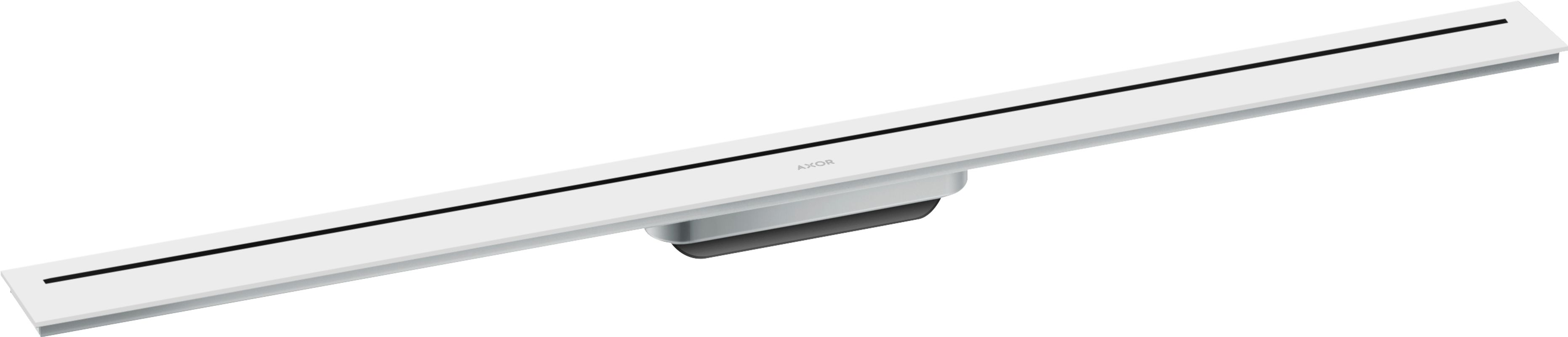 Hansgrohe Fertigset Duschrinne AXOR Drain 1000 mm matt, 54 x 1000 x 72 mm, Farbe weiß Bild 1
