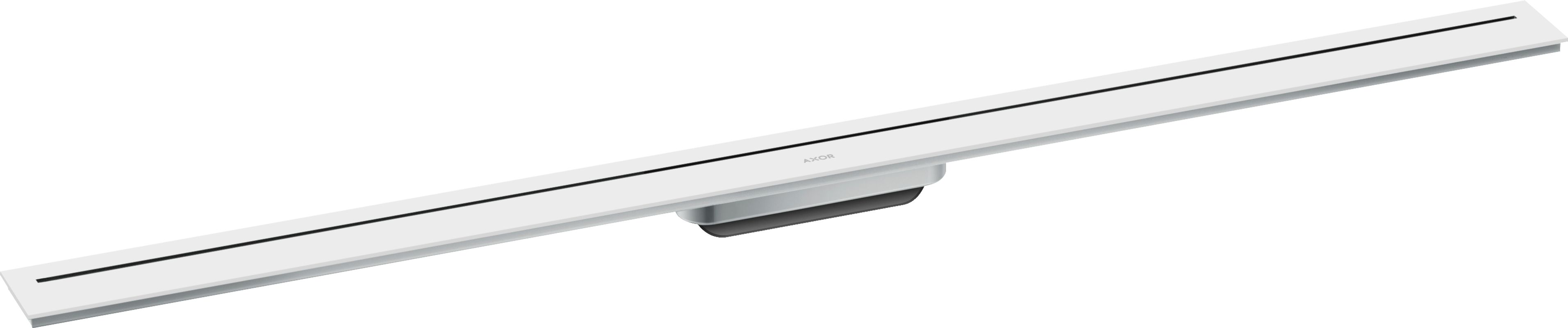 Hansgrohe Fertigset Duschrinne AXOR Drain 1200 mm matt, 54 x 1200 x 72 mm, Farbe weiß Bild 1