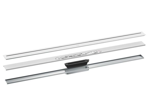 Hansgrohe Fertigset Duschrinne AXOR Drain 1200 mm matt, 54 x 1200 x 72 mm, Farbe weiß Bild 2