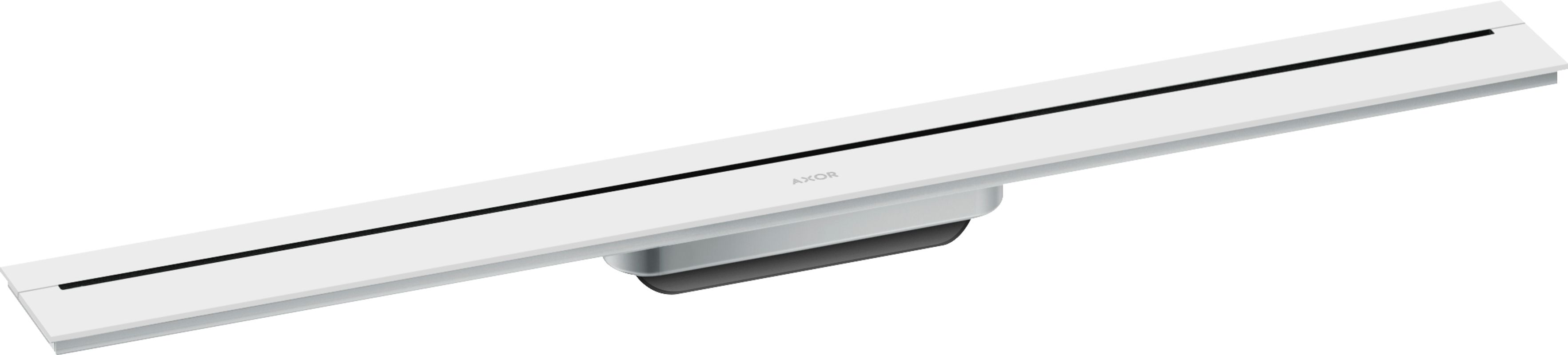 Hansgrohe Fertigset Duschrinne AXOR Drain 800 mm zur Wandmontage matt, 54 x 800 x 80 mm, Farbe weiß Bild 1