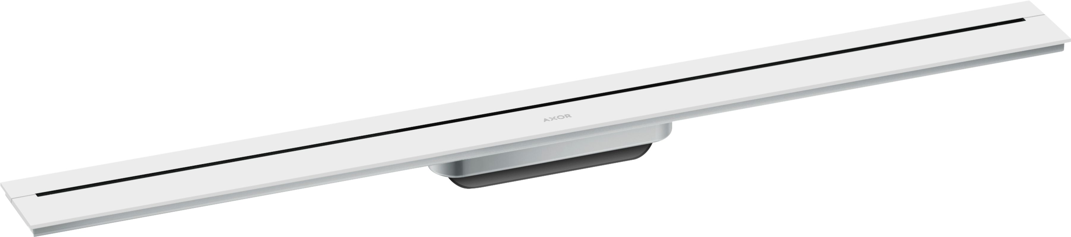 Hansgrohe Fertigset Duschrinne AXOR Drain 900 mm zur Wandmontage matt, 54 x 900 x 80 mm, Farbe weiß Bild 1