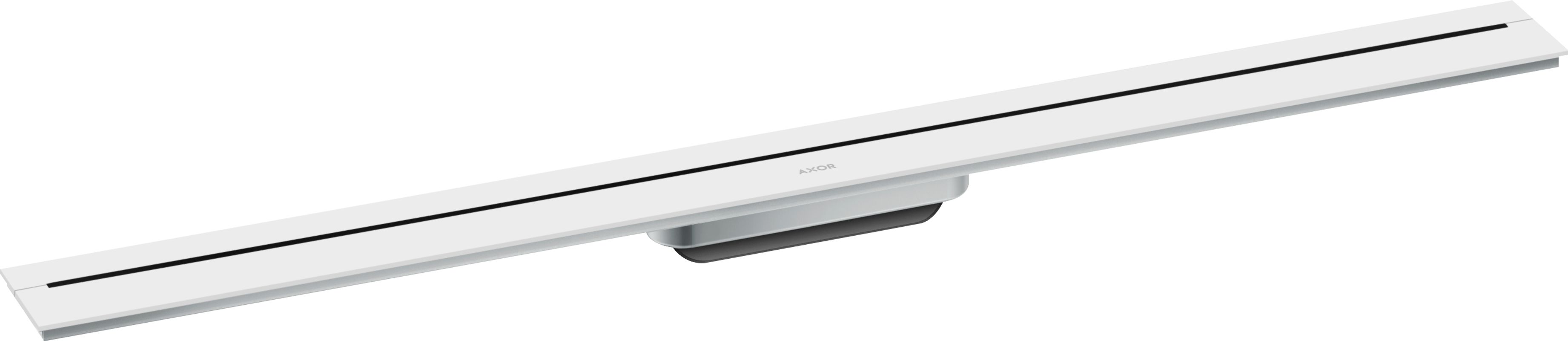 Hansgrohe Fertigset Duschrinne AXOR Drain 1000 mm zur Wandmontage matt, 54 x 1000 x 80 mm, Farbe weiß Bild 1