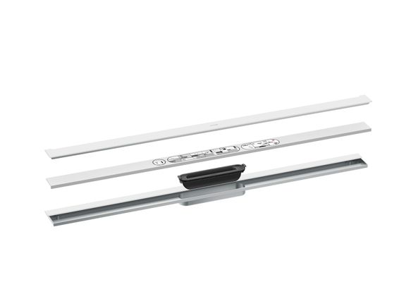 Hansgrohe Fertigset Duschrinne AXOR Drain 1000 mm zur Wandmontage matt, 54 x 1000 x 80 mm, Farbe weiß Bild 2