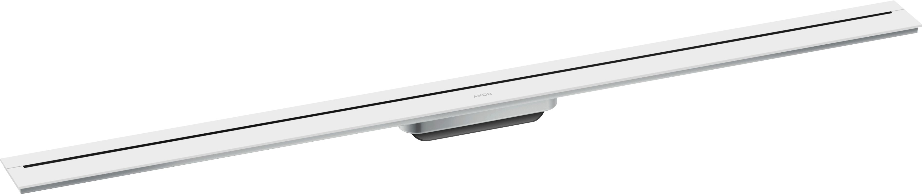 Hansgrohe Fertigset Duschrinne AXOR Drain 1200 mm zur Wandmontage matt, 54 x 1200 x 80 mm, Farbe weiß Bild 1
