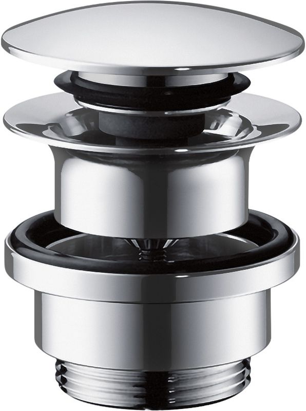 Hansgrohe Ablaufventil Push-Open Axor, mit Überlaufloch, DN 32, Farbe chrom Bild 1