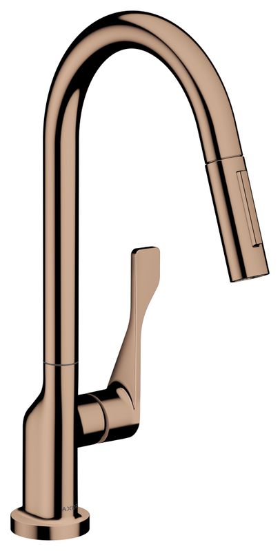 Hansgrohe Spültischmischer Axor Citterio PRG, mit Ausziehbrause, Farbe red gold Bild 1