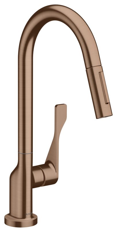 Hansgrohe Spültischmischer Axor Citterio BRG, mit Ausziehbrause, Farbe red gold Bild 1
