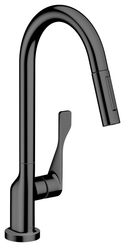 Hansgrohe Spültischmischer Axor Citterio PBC, mit Ausziehbrause, Farbe black chrome Bild 1