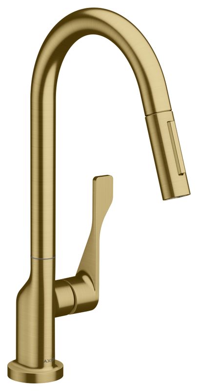 Hansgrohe Spültischmischer Axor Citterio BB, mit Ausziehbrause, Farbe brass Bild 1