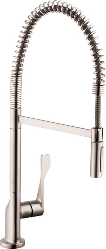 Hansgrohe Spültischmischer Axor Citterio Semi-Pro steel optik, 637 mm, Farbe silber Bild 1