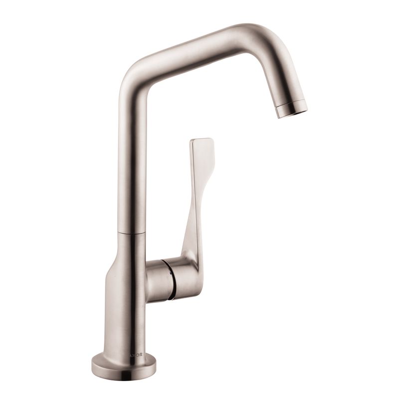 Hansgrohe Spültischmischer Axor Citterio steel, mit Schwenkauslauf, 342 mm, Farbe silber Bild 1