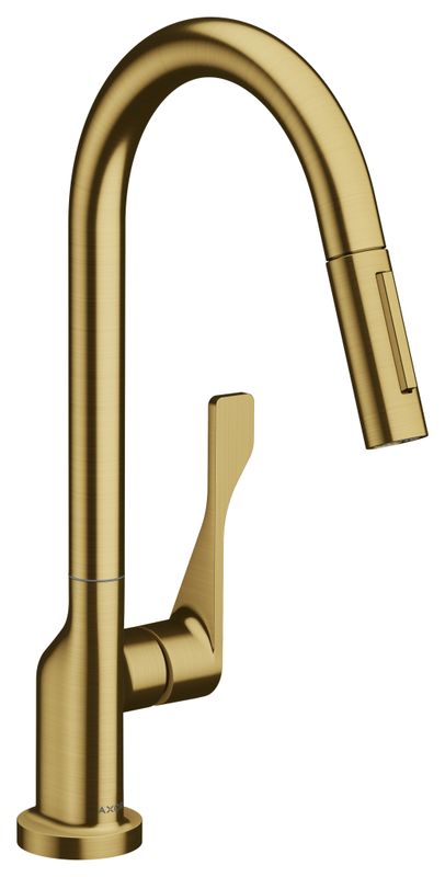 Hansgrohe Spültischmischer Axor Citterio BGO, mit Ausziehbrause, Farbe gold Bild 1