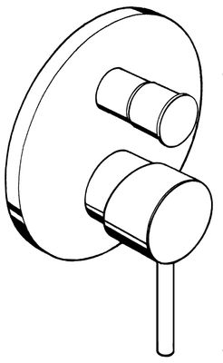 Hansgrohe Farbset Phil.Starck NEU mit integr.Sicher. für Einhand-Unterputz-Badebatterie verchromt, 170 mm, Farbe chrom Bild 4
