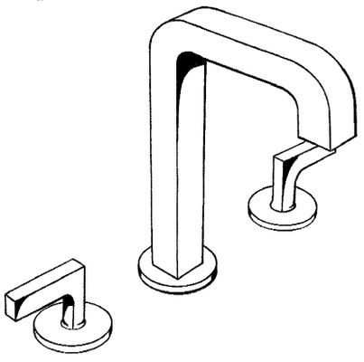 Hansgrohe 3-Loch Waschtischarmatur Axor Citterio, mit Hebelgriffen, Farbe chrom Bild 5