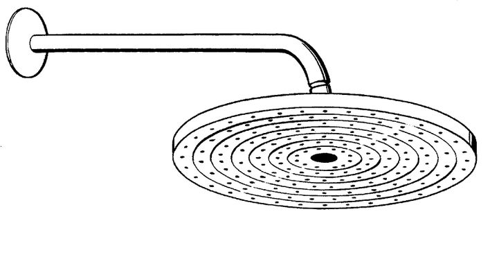 Hansgrohe Kopfbrause Raindance Air 240 mm, mit Brausearm verchromt, Brausearm 389 mm, 136 x 503 x 240 x 503 x 503 mm, Farbe chrom Bild 7