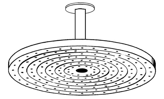 Hansgrohe Tellerkopfbrause Raindance Air 240 mm, für Deckenmontage chrom 9,4 l/min, 122 x 240 x 240 mm, Farbe chrom Bild 4