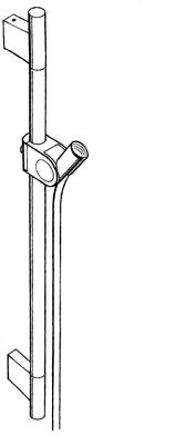Hansgrohe Brausenstange Axor Uno, mit Schlauch, 1055 mm, Farbe chrom Bild 5