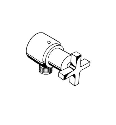 Hansgrohe Fixfit Stop Wandabsperrventil Axor Citterio, mit Kreuzgriffen, 122 mm, Farbe chrom Bild 4