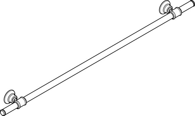 Hansgrohe Badetuchhalter Axor Montreux 800 mm brushed, 54 x 71 x 71 mm, Farbe nickel Bild 4