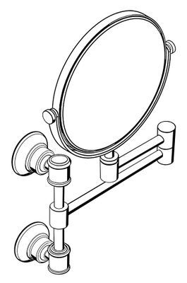 Hansgrohe Rasierspiegel Axor Montreux ausziehbar, 314 x 213 mm Bild 4