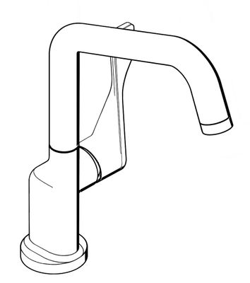 Hansgrohe Spültischmischer Axor Citterio steel, mit Schwenkauslauf, 342 mm, Farbe silber Bild 5