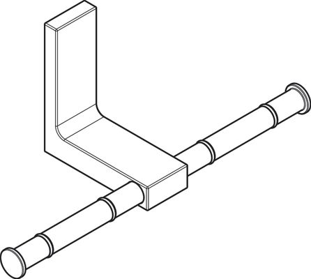 Hansgrohe Toilettenpapierhalter doppelt Axor Universal Rectangular BN, 110 x 102 x 102 mm, Farbe nickel Bild 4