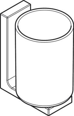 Hansgrohe Zahnputzbecher Axor Universal Rectangular, 111 x 70 x 90 mm, Farbe chrom Bild 4