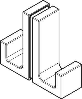 Hansgrohe Duschtürgriff Axor Universal Rectangular MSW, 110 x 56 x 56 mm, Farbe chrom Bild 4