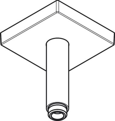 Hansgrohe Decken-Anschlussstück Axor DN 15 100 mm eckig, 92 mm, Farbe chrom Bild 8