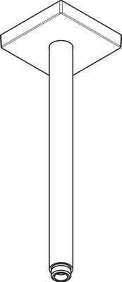 Hansgrohe Decken-Anschlussstück Axor DN 15 300 mm eckig BB, 92 mm, Farbe brass Bild 6