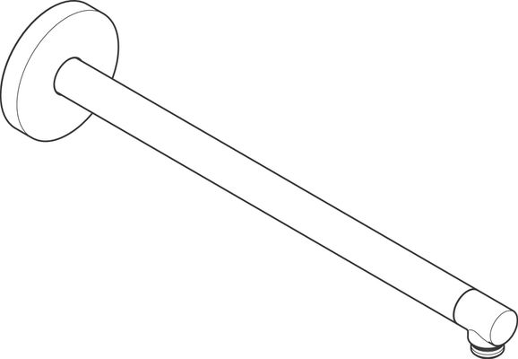 Hansgrohe Brausearm 390 mm Axor, DN 15, Farbe silberfarben Bild 8