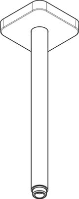 Hansgrohe Decken-Anschlussstück Axor DN 15 300 mm softsquare PGO, 91 mm, Farbe gold Bild 7