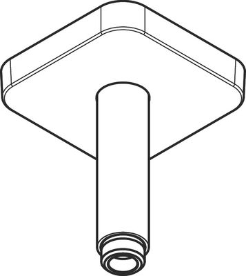 Hansgrohe Decken-Anschlussstück Axor DN 15 100 mm softsquare PRG, 92 mm, Farbe red gold Bild 6