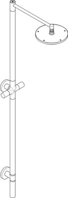Hansgrohe Nature Duschsaeule Axor Starck, mit Kopfbrause 240 1jet, ohne Handbrause BN, 2151 x 236 x 600 mm, Farbe nickel Bild 4