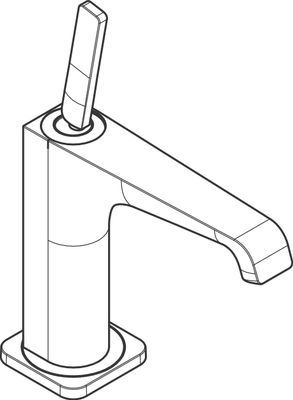 Hansgrohe Waschtischmischer 130 Axor Citterio E, ohne Zugstange BSO, Farbe silber Bild 4