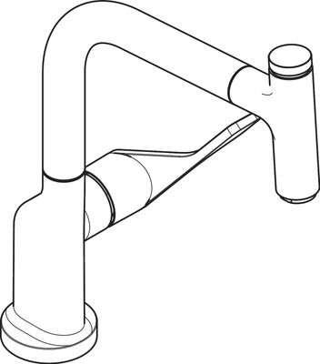 Hansgrohe Spültischmischer Select Axor Citterio BBC Eco, mit Ausziehauslauf, Farbe black chrome Bild 4