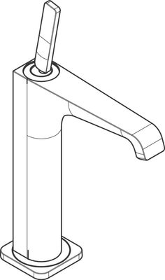 Hansgrohe Waschtischmischer 190 Axor Citterio E Highriser, ohne Zugstange BSO, Farbe silber Bild 4
