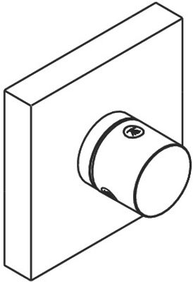 Hansgrohe Fertigset ShowerCollection für Trio-/ Quattro-Umstellung 1/2" eckig verchromt, 120 x 120 x 68 mm, Farbe chrom Bild 5