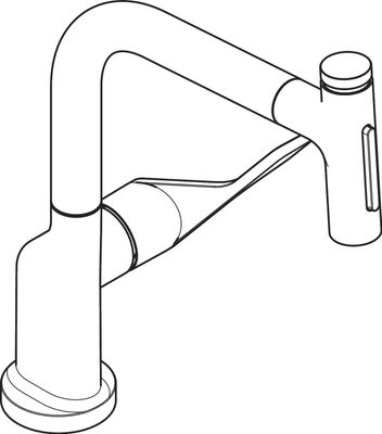 Hansgrohe Spültischmischer 230 Select 2jet Axor Citterio Ausziehbrause, 342 mm, Farbe chrom Bild 4