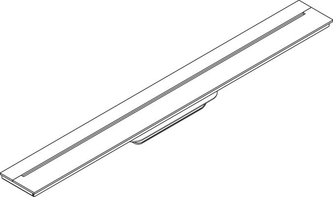Hansgrohe Fertigset Duschrinne AXOR Drain 700 mm zur Wandmontage matt, 54 x 700 x 80 mm, Farbe weiß Bild 5