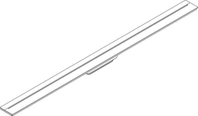 Hansgrohe Fertigset Duschrinne AXOR Drain 1200 mm zur Wandmontage matt, 54 x 1200 x 80 mm, Farbe weiß Bild 5